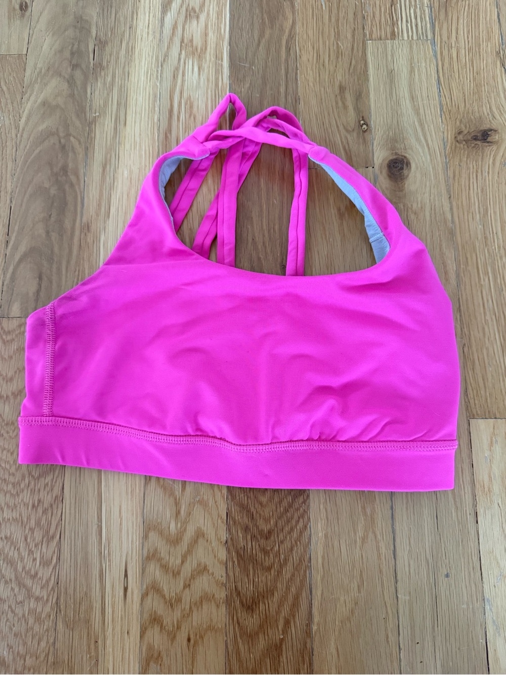 Lululemon Hot Pink Strappy Sports Bra